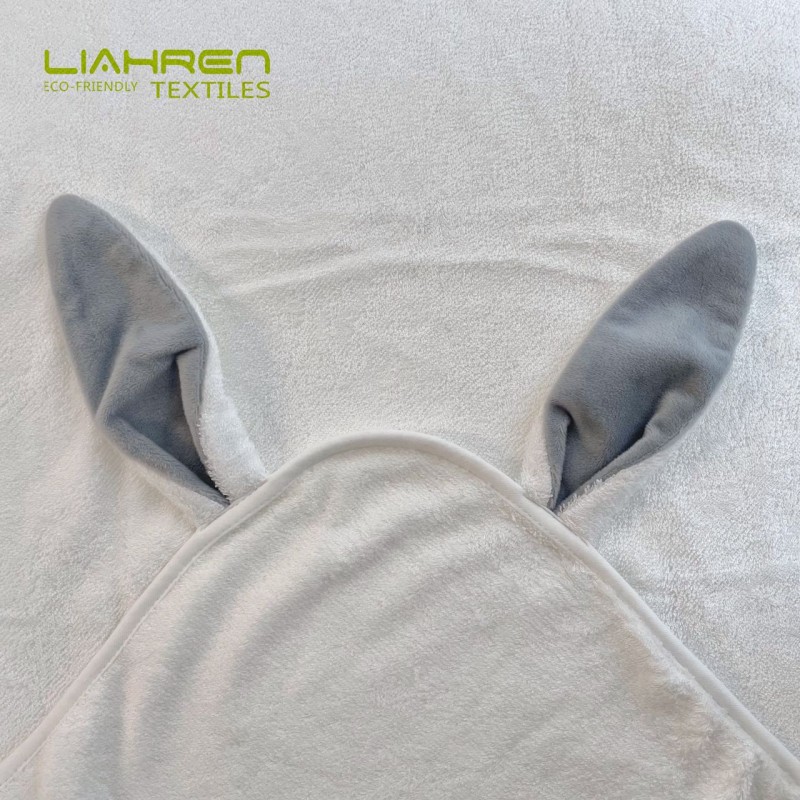 Bamboo Hooded Towel Baby Bath Towel  Large Size 90*90cm Rabbit Ear Bunny Design Thick Soft Absorbent Bath Kids Towels