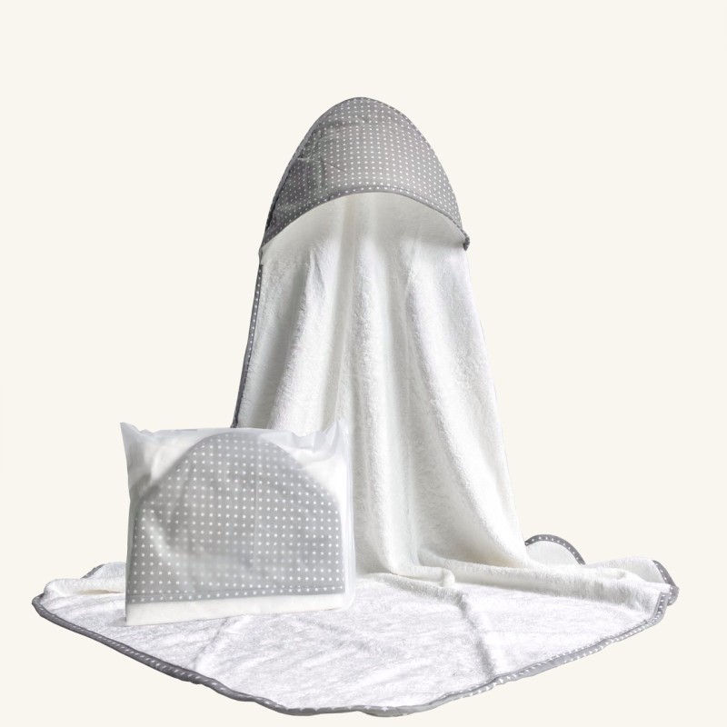 Organic Bamboo Bath Hooded Towel Soft Large Thick 500GSM 90x90CM Bamboo Hooded Towel for Infant New Born Baby Kids