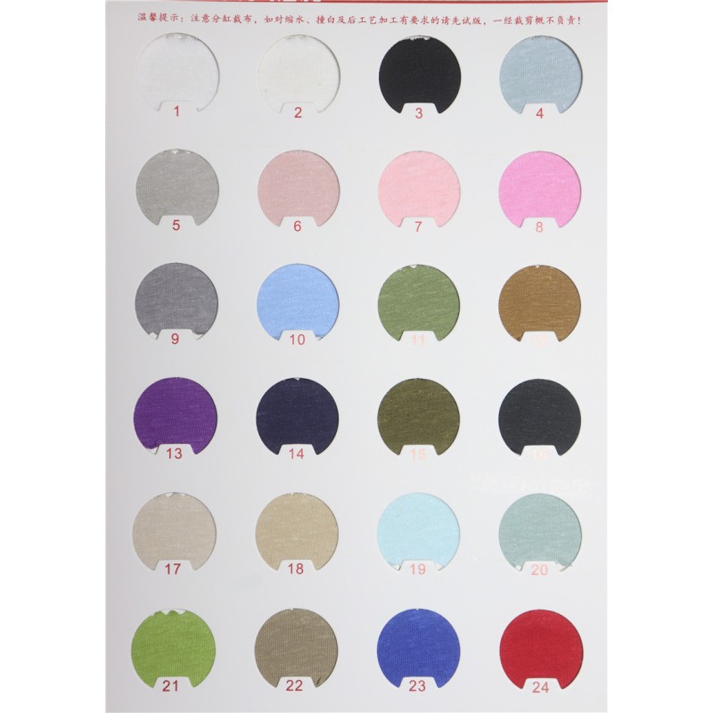 High Quality Natural Hemp Jersey Tshirt Fabric 25%Hemp 75%Organic Cotton 180gsm Hemp Knit Fabric for Tshirts