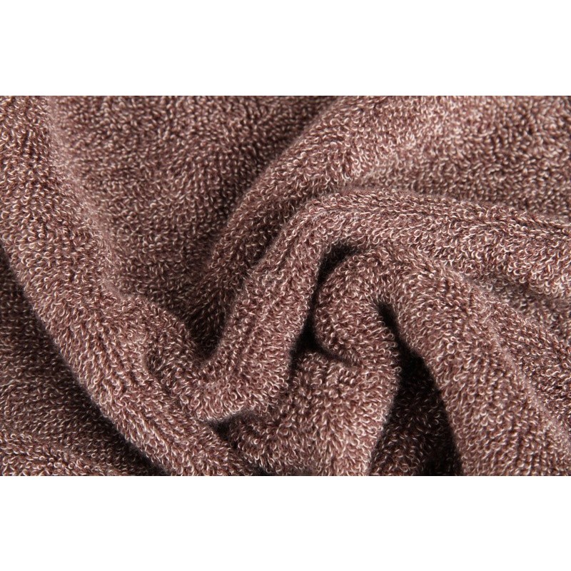 Supper Soft Thick 580 GSM Hand Towels Bamboo Cotton A/B Yarn Color Fiber Classical Style Brown Grey Towel Set