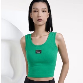 46%Bamboo46%Organic Cotton 8%Spandex 40s 240GSM Bamboo Fabric 2*2 Rib Stretchy  Fabric for Summer Tank Tops and Loungewear