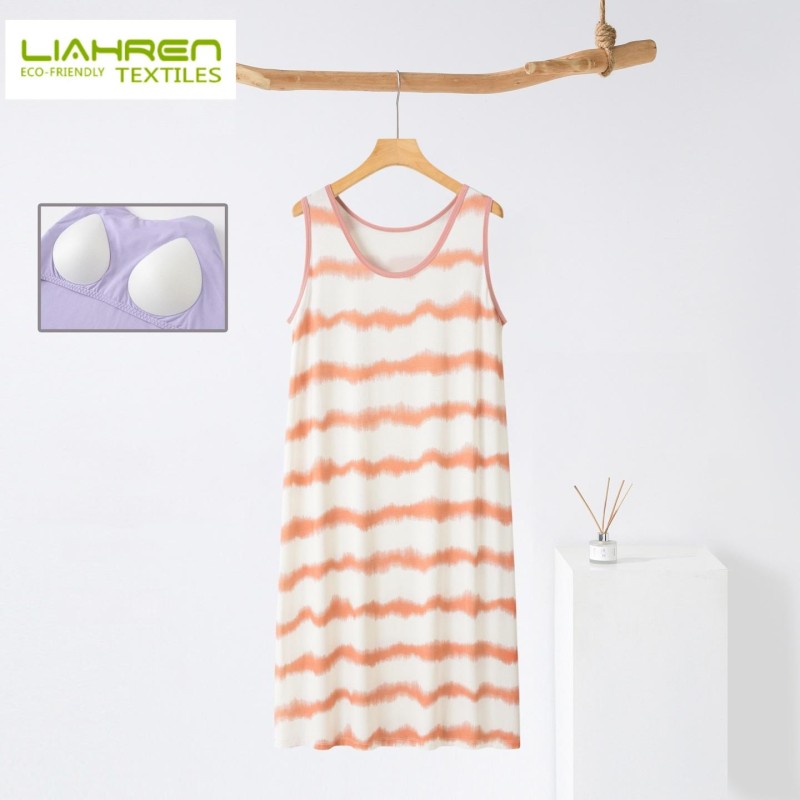 Super Soft Organic Bamboo Women Night  Dress Summer Household Clothes  Bamboo Loungewear Lady Home Wear Pajamas