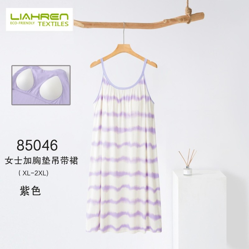 Super Soft Organic Bamboo Women Night Dress Summer Tank Dress Bamboo Loungewear Lady Strap Dress Home Wear Pajamas