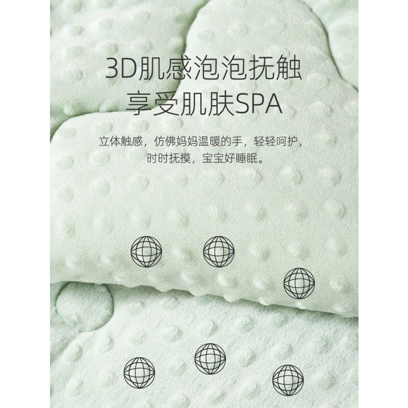Digital print 3D bubble baby pacify quilt comforting blanket newborn warm interlayer children's blanket warm kids nap blanket