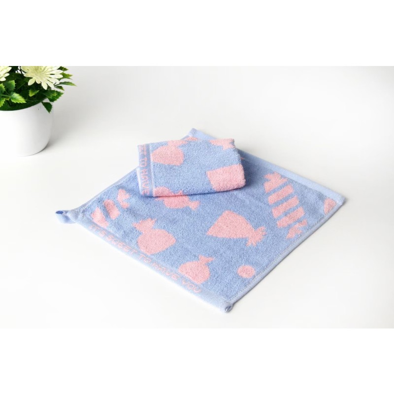NEW Design Luxury Bamboo Towels | 2 Size Hand Facial Towel and Washcloth Cartoon Jacquard Child Kids Baby Bathroom Towel Sets