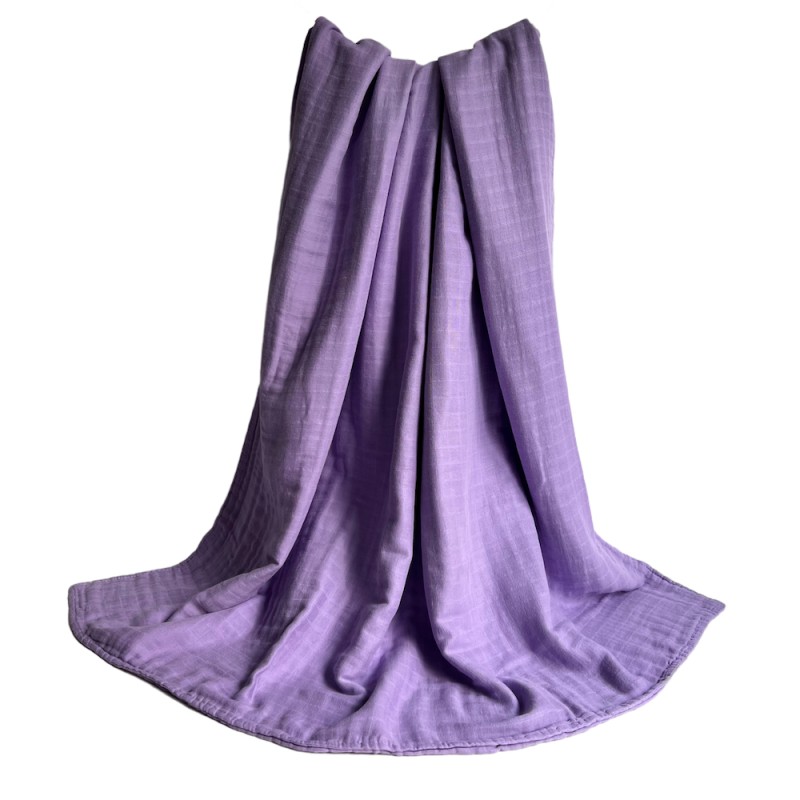 Best Selling Thick 6 Layers Organic Bamboo Muslin Baby Blanket 120*120cm 70%Bamboo 30%Cotton Colored Muslin Baby Swaddle Blanket