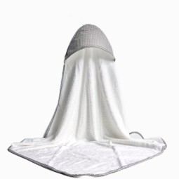 Organic Bamboo Bath Hooded Towel Soft Large Thick 500GSM 90x90CM Bamboo Hooded Towel for Infant New Born Baby Kids