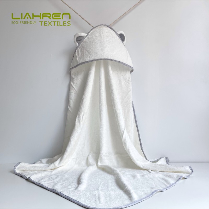 Classical Bamboo Terry Bath Towel Organic Bamboo Baby Hooded Towel Animal Hooded Baby Bath Towel for Kids
