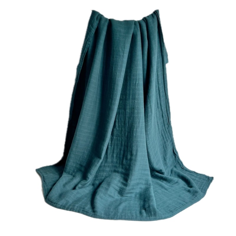 Best Selling Thick 6 Layers Organic Bamboo Muslin Baby Blanket 120*120cm 70%Bamboo 30%Cotton Colored Muslin Baby Swaddle Blanket