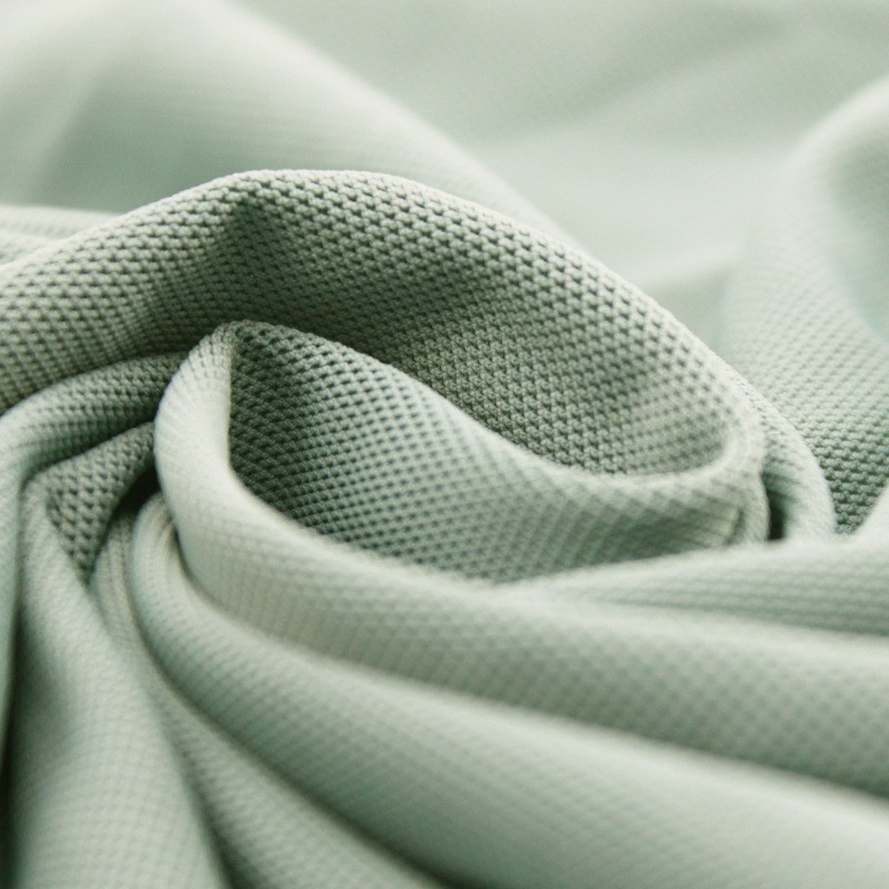 Stock 90% Nylon 10%spandex 180gsm Quick Drying Sports Fabric Knitted Pique Mesh Fabric Casual Golf T-shirt Sport Fabric