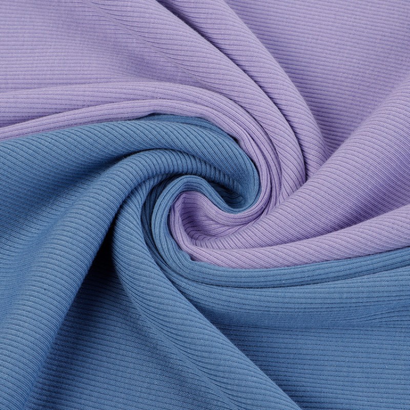 46%Bamboo46%Organic Cotton 8%Spandex 40s 240GSM Bamboo Fabric 2*2 Rib Stretchy  Fabric for Summer Tank Tops and Loungewear