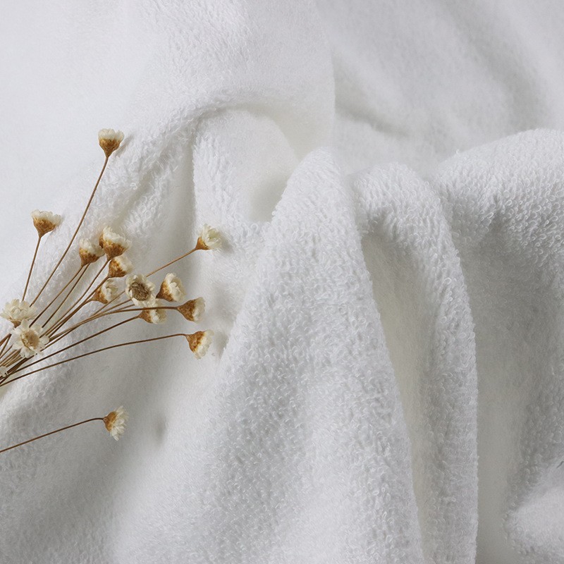 100% GOTS Organic Cotton Woven Terry 21s/1 320gsm  Plush Fabric for Bathrobes, Hooded Towels & Spa Wear