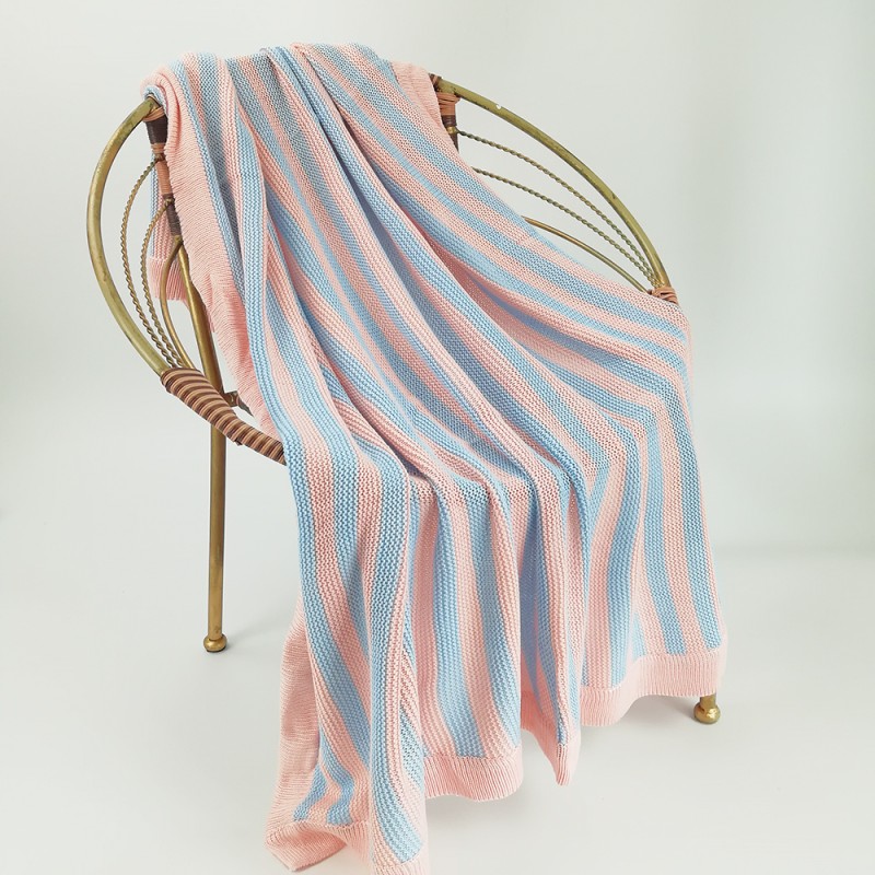 High Quality Wholesale 80*100cm  Super Soft Bamboo Blanket Custom Blanket Bamboo Knit Blanket for Baby Kids