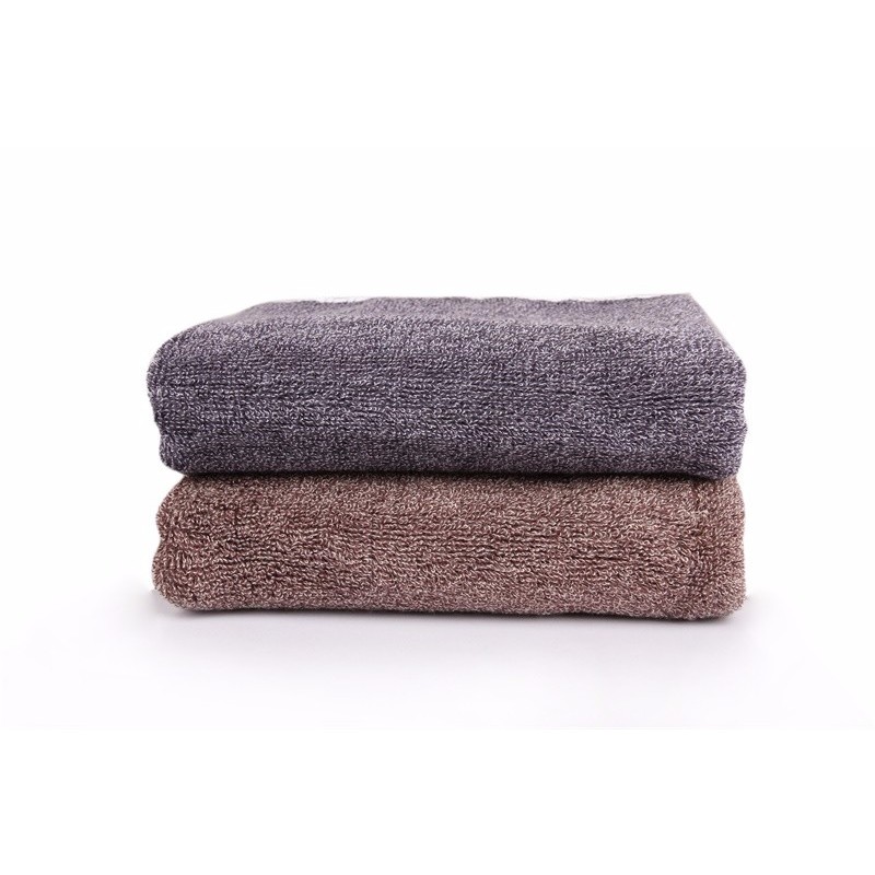 Supper Soft Thick 580 GSM Hand Towels Bamboo Cotton A/B Yarn Color Fiber Classical Style Brown Grey Towel Set