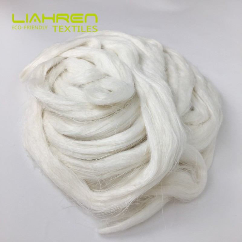 100% Hemp Fiber Semi-bleached White Hemp Fiber Top Sliver Combed Hemp Fiber