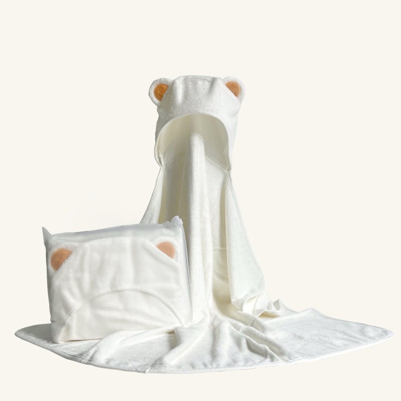 High Quality 500GSM Customized Bath Towel Comfortable Bamboo Baby Bath Towel Bear Ear Design Bamboo Hooded Towel for Infant