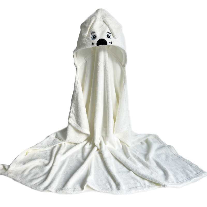 Small Amount in Stock Supply 50% off Special Offer Price Soft Bamboo Bath Towel Dog Design for Infant Bamboo Hooded Towels