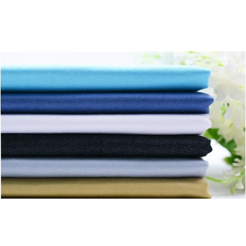 65% Organic Cotton 30% Polyester 5% Spandex 200gsm Stretch Twill  Denim-Style Soft Fabric for Jackets & Workwear