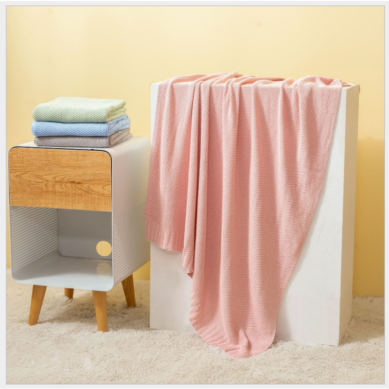High Quality Knitted Blanket Factory Babies Bedding Bamboo Baby Blanket 80*100cm 100%Bamboo Super Soft Knit Baby Blankets