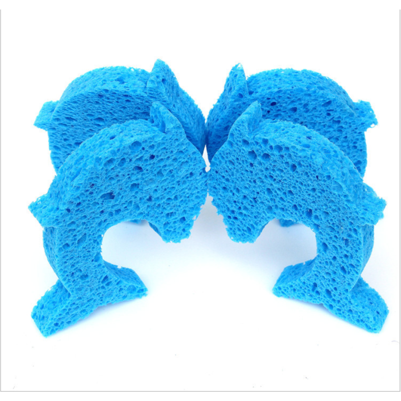 Natural Material Bath Sponge Sponge Lovely Customized Cartoon Shape Cellulose Mesh Bath Sponge