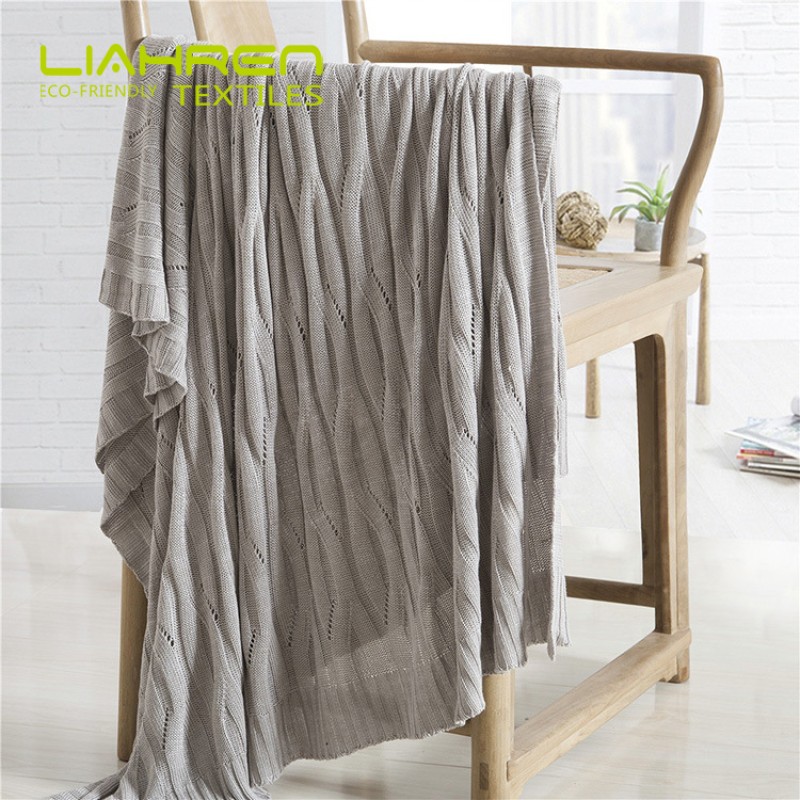 Super Soft 100% Bamboo Blanket Knitted Baby Blanket High Quality Bamboo Knit Throw Blanket