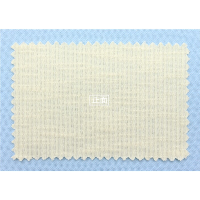 New 27% Organic Cotton 67%Recycle Polyester 6%Spandex Jersey 230gsm 165cm Slubbed Jacquard Knit Fabric for Women's Apparel