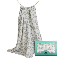 4 Layers 57*57cm Organic Bamboo Bamboo Baby Muslin Blanket Reactive Print Muslin Pad