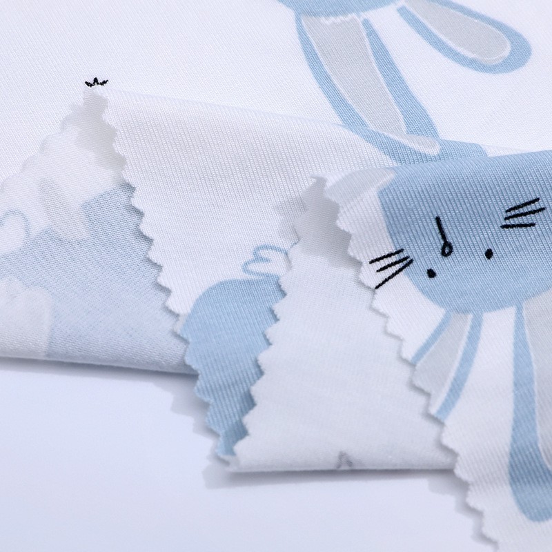 In Stock 95% Bamboo 5% Spandex 40S 180gsm Jersey Print Fabric for Baby Clothes T-Shirts Pajamas | Soft Eco-Friendly Knit