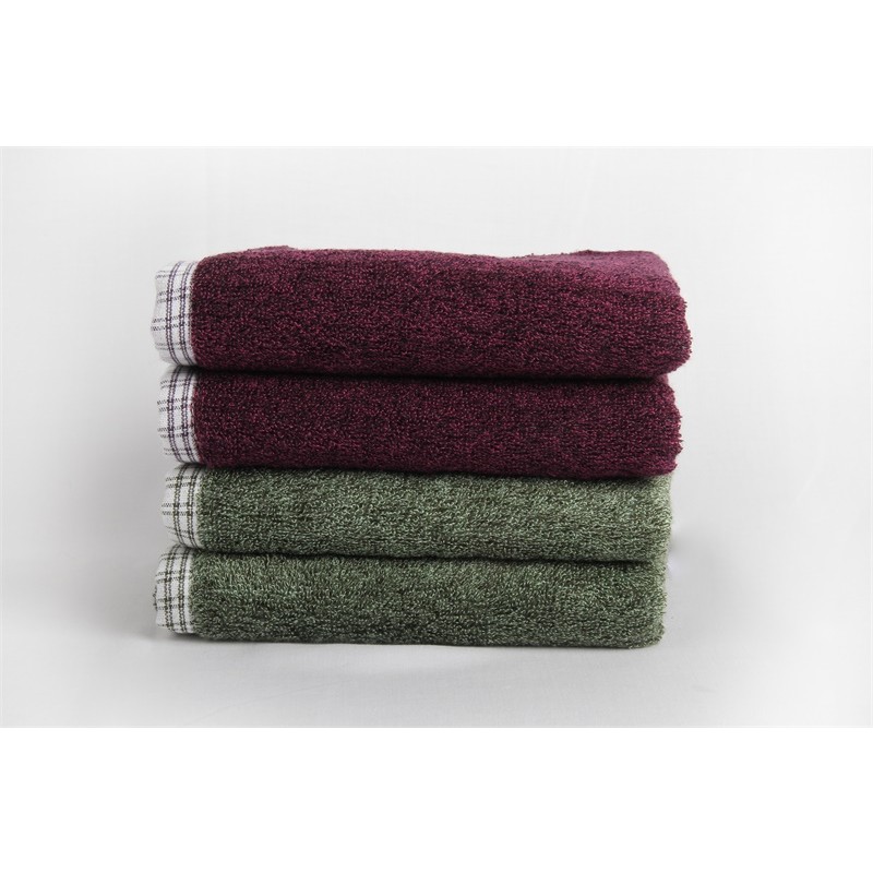 Supper Soft Thick 580 GSM Hand Towels Bamboo Cotton A/B Yarn Color Fiber Classical Style Brown Grey Towel Set