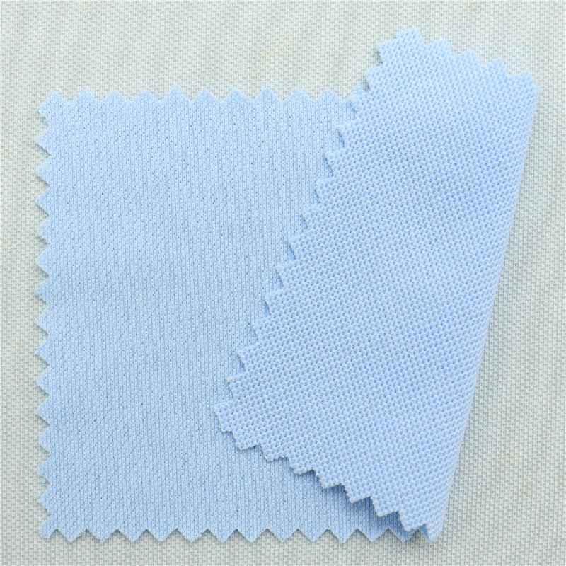 Stock 100% Recycled Polyester Double Pique Fabric 200GSM Two-Sided for Fashion POLO Tshirts School Uniforms Sports Wear Girls