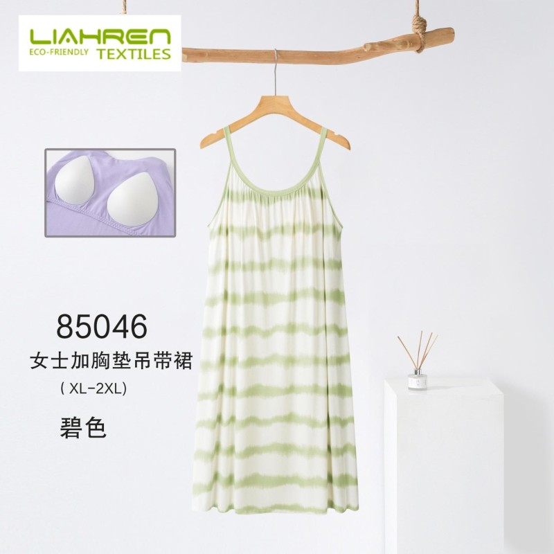 Super Soft Organic Bamboo Women Night Dress Summer Tank Dress Bamboo Loungewear Lady Strap Dress Home Wear Pajamas