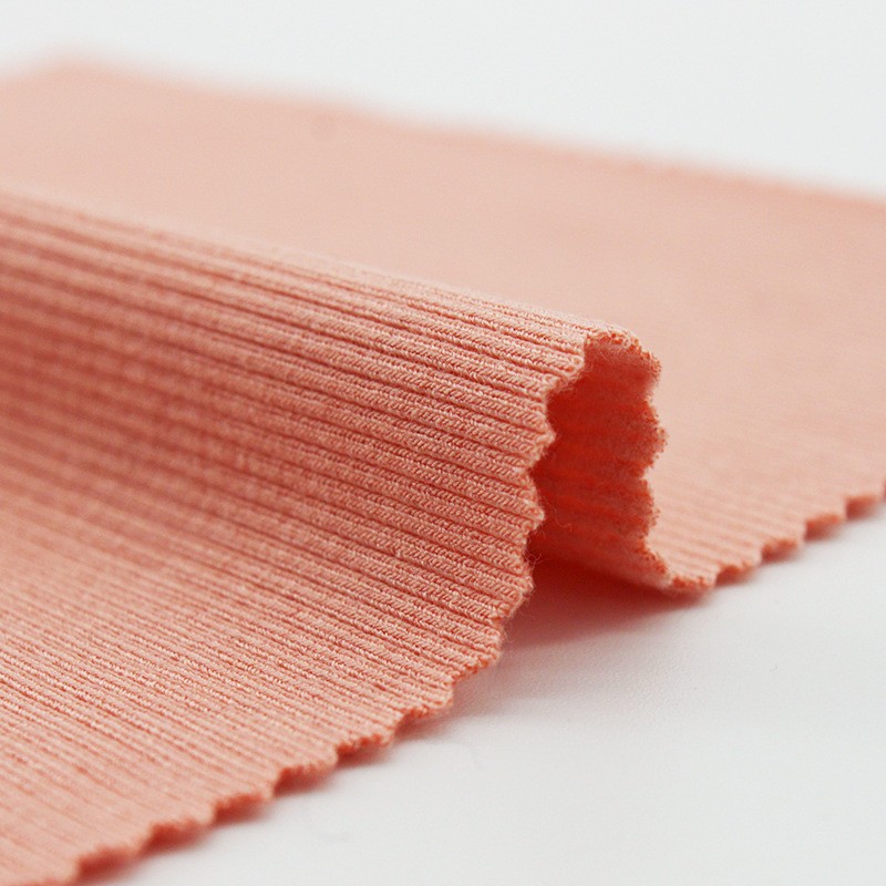 High-Quality 90%Organic Bamboo 10%Spandex 300GSM Bamboo Fabric 2x2 Rib Stretchy Fabric for Summer Tshirt and Loungewear