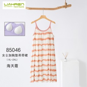 Super Soft Organic Bamboo Women Night Dress Summer Tank Dress Bamboo Loungewear Lady Strap Dress Home Wear Pajamas