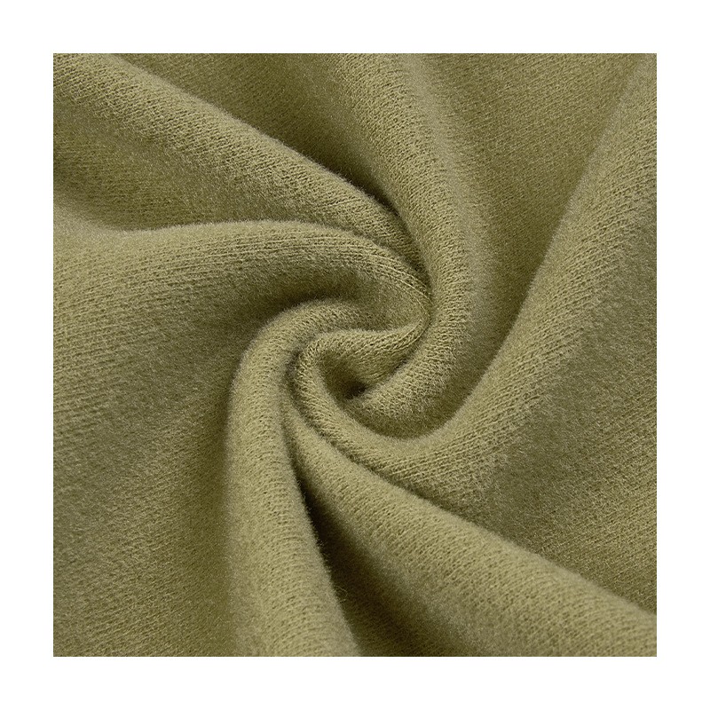 Merino Mixed Bamboo Cotton Acrylic Spandex Fabric 280gsm Warm Interlock Fleece Fabric Long Sleeved Knitted Sweater Fabrics