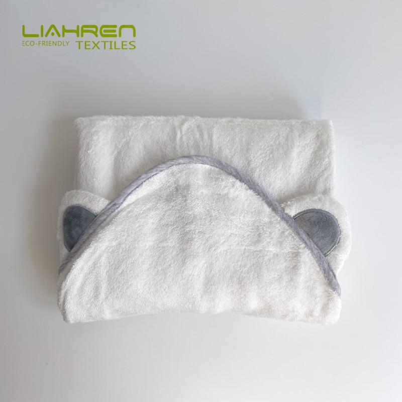 Classical Bamboo Terry Bath Towel Organic Bamboo Baby Hooded Towel Animal Hooded Baby Bath Towel for Kids