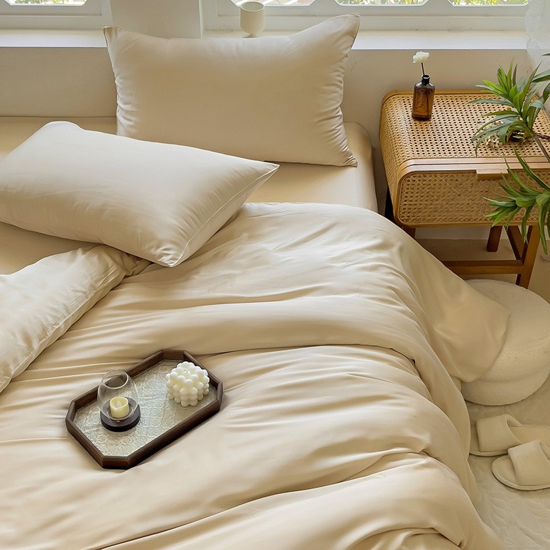 High Quality 100% Organic Bamboo Satin Fabric for Luxury Natural Soft 100% Organic Bamboo Bedding Set 4 Piece Bamboo Bed Sheets