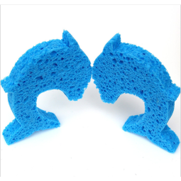 Natural Material Bath Sponge Sponge Lovely Customized Cartoon Shape Cellulose Mesh Bath Sponge