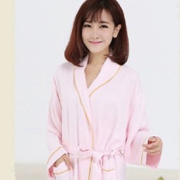 Super Soft Absorbent High Quality Luxury Custom Logo Women Bath Robe Hotel Premium Double Terry Hooded Bathrobe