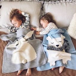 Baby Knit Blanket Throw Blanket 100%cotton for Couch Sofa Chairs Bed Rabbit Chunky Knit Blanket Travel Modern Knitted