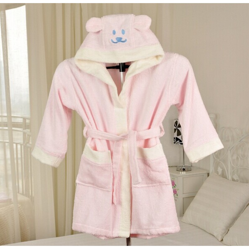 Wholesale Customized High Quality Bamboo Kids Bath Robes, Bamboo Children Bathrobe
