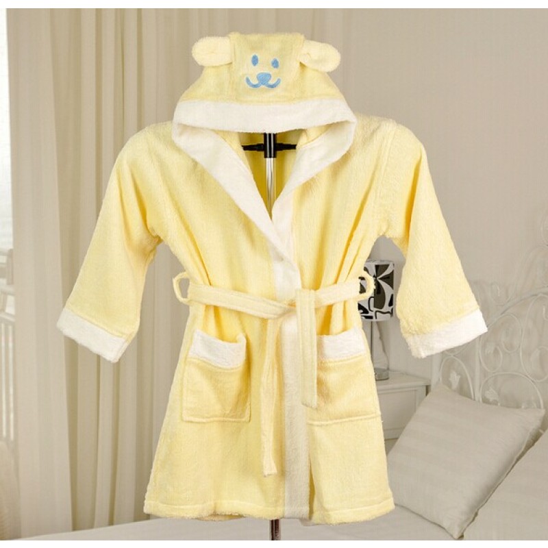 Wholesale Customized High Quality Bamboo Kids Bath Robes, Bamboo Children Bathrobe