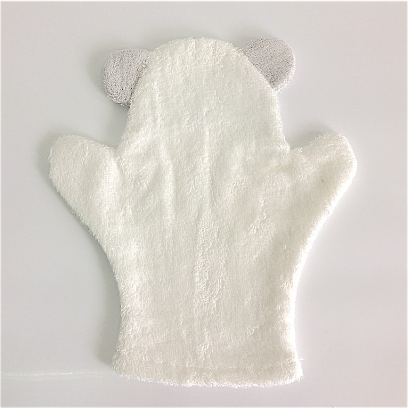 Super Soft High Quality Baby Bath Products Bath Mitten Bamboo Mitten BODY Mitten with Mouse Design