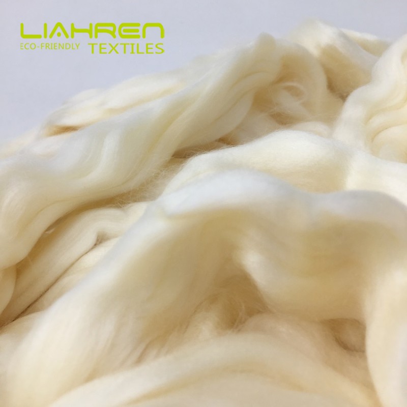 100% Milk Fiber Liahren CN;BEI 2.5D 72KG 88MM Spinning Woolen Raw Sustainable Top 2.5D*88MM Milk Protein Fiber