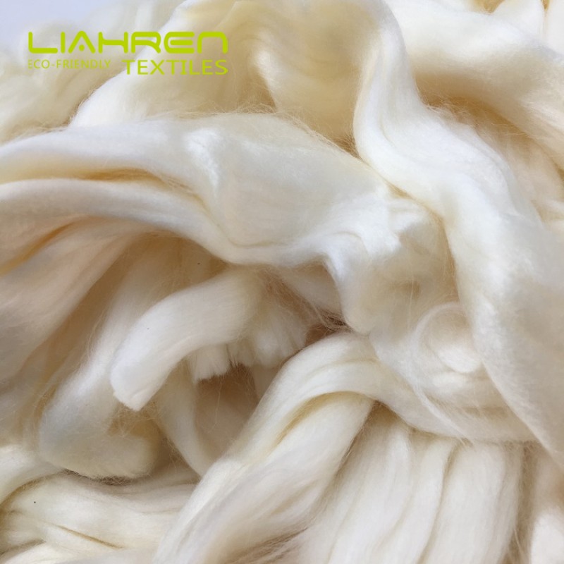 100% Milk Fiber Liahren CN;BEI 2.5D 72KG 88MM Spinning Woolen Raw Sustainable Top 2.5D*88MM Milk Protein Fiber