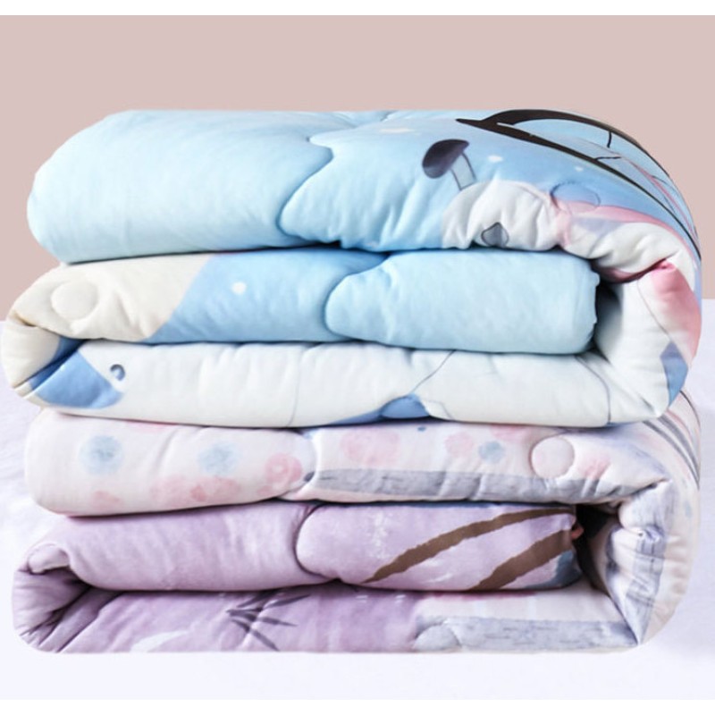 Digital print 3D bubble baby pacify quilt comforting blanket newborn warm interlayer children's blanket warm kids nap blanket