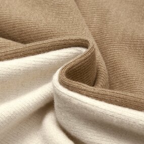 Merino Mixed Bamboo Acrylic Spandex Fabric 280gsm Soft Warm Brushed Rib Fabric for Long Sleeved Knitted Sweater Fabrics