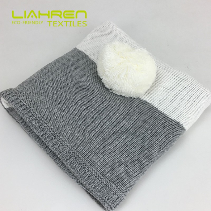 High Quality Wholesale Soft Touch Luxury Knitted Custom Bed Blanket Super Comfortable Cotton Blanket All Season