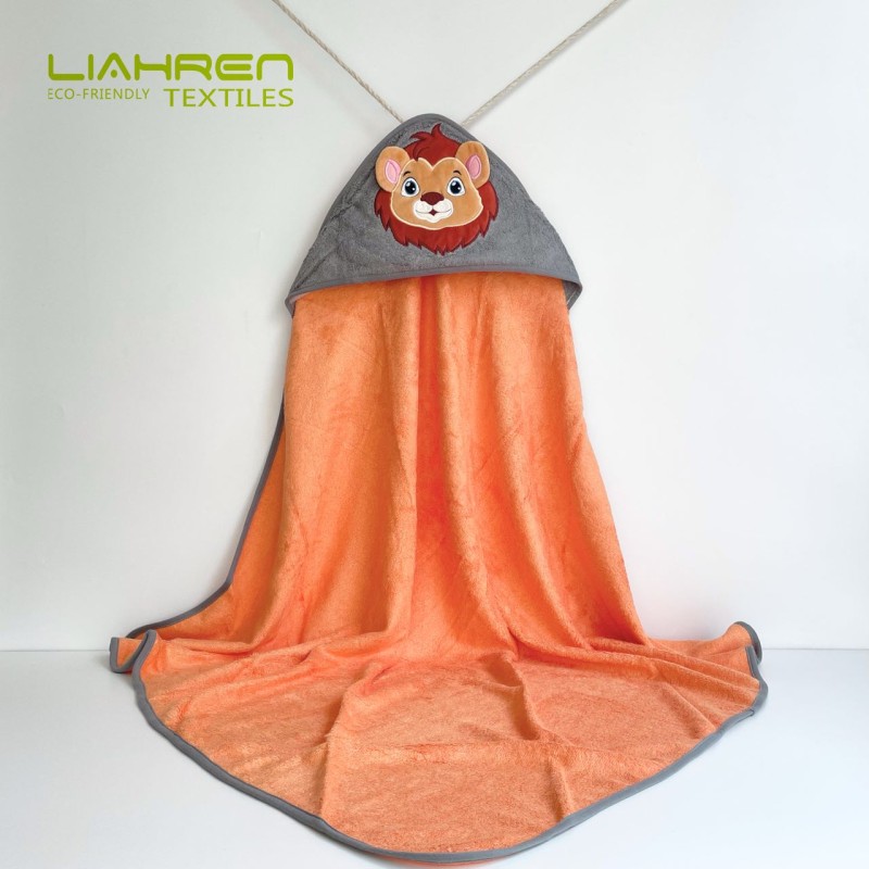 Organic Bamboo Baby Hooded Thick 500GSM Super Soft Breathable High Absorbent Bamboo Bath Towel fox Design Bamboo Hooded Towels