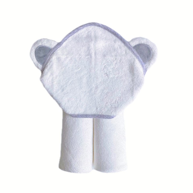 Classical Bamboo Terry Bath Towel Organic Bamboo Baby Hooded Towel Animal Hooded Baby Bath Towel for Kids