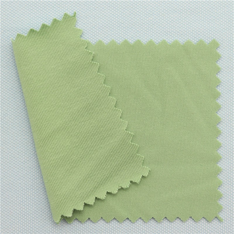 Stock Fabric 75% Organic Bamboo 25% Recycled Polyester 160GSM Jersey Fabric for T-Shirts Loungewear Lightweight Pajamas Fabrics